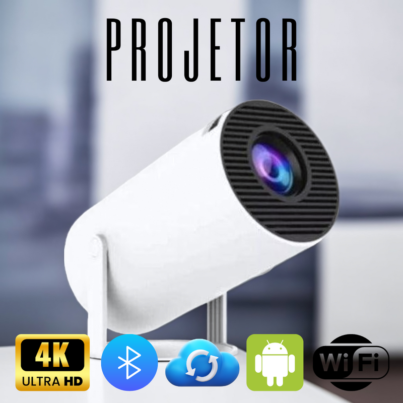 MagiCube Projetor LED 4K - Full HD 1080P - Portátil com WiFi e Bluetooth - Android 11.0