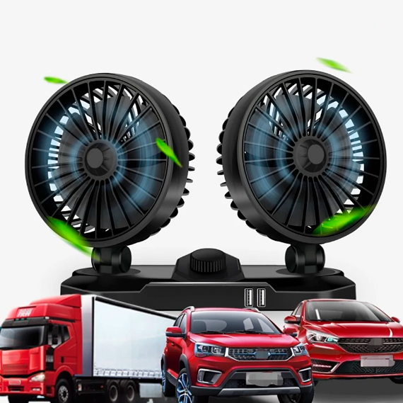 TurboVent 360° Pro Ventilador Automotivo Duplo [Poder Ultra]